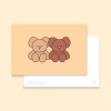 bear postcard : ivory