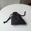 vintage small dot string pouch_블랙