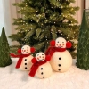 눈사람 패밀리 인형 3size 양모 스티로폼 크리스마스 트리 장식