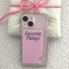 투명 젤리 카드수납 케이스 - favorite things(pink)
