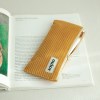 ouior flat pencil case-corduroy tangerine yellow(topside zipper)