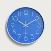 무소음 벽시계 대형 벽걸이시계 인테리어 사무실 시계 심플-블루
