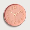무소음 벽시계 대형 벽걸이시계 인테리어 사무실 시계 심플-핑크