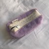 Clam round pencilcase _ Fur Peace violet