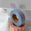 red blue square masking tape