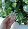 크리스마스 트리 꼭대기 별 모양 오너먼트 2color 투명 장식