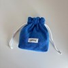 terry string pouch (cobalt blue)