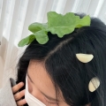 음식 마늘 상추 핀 머리핀 [킹받는 쓸모없는 앞머리 헤어 집게]