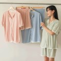 [반팔+반바지세트] 압박없는 모달 노브라 슬림라인 3color