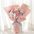 라솔트 러블리 파스텔 꽃다발+쇼핑백+LED전구_핑크소다