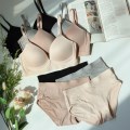 [~100C/뱀부] 데일리 노와이어 브라 팬티 속옷 세트 m4501_1501