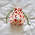 terry string pouch (vintage strawberry)