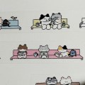 벤치위의 소심한고양이 마스킹테이프