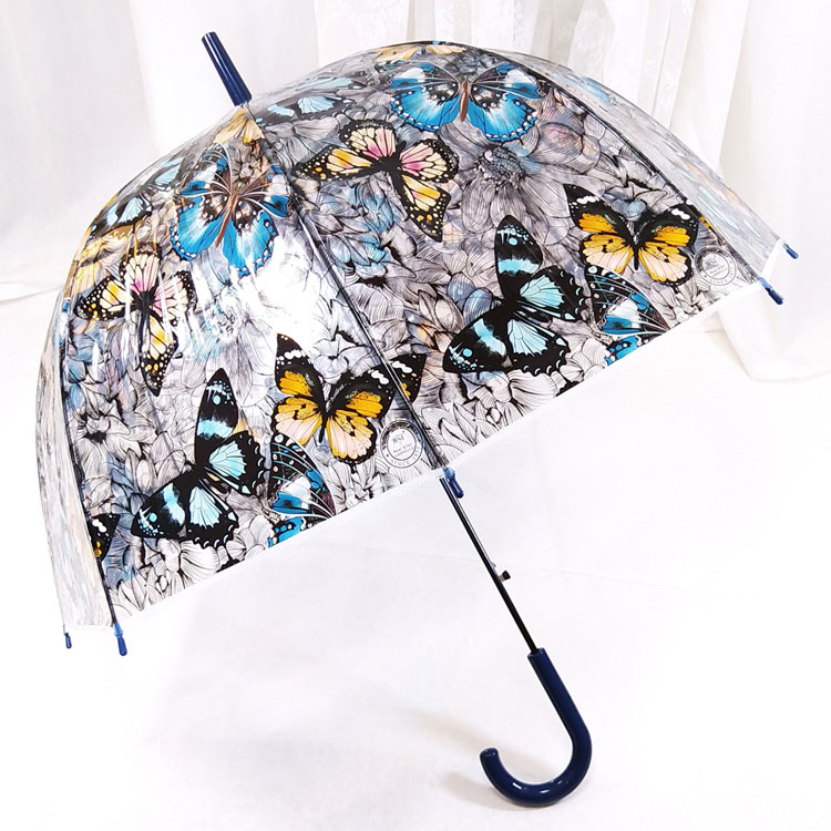 TW 나비 투명 비닐 우산 돔모양 장우산