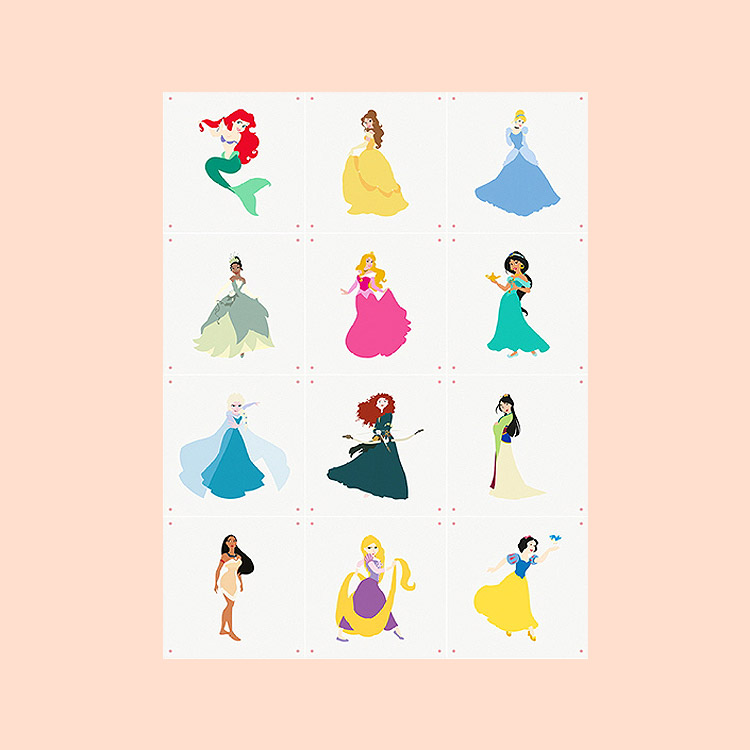 Disney Princesses collage 60*100(cm)_(1608719)