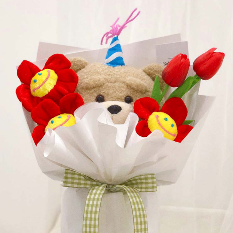 19곰 생일 테드 인형 꽃다발