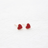 [925]mini red heart cubic