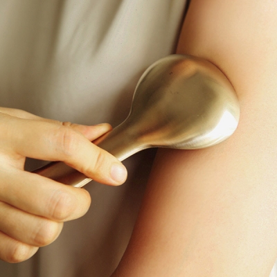 놋담 방짜유기 국자 괄사 마사지기