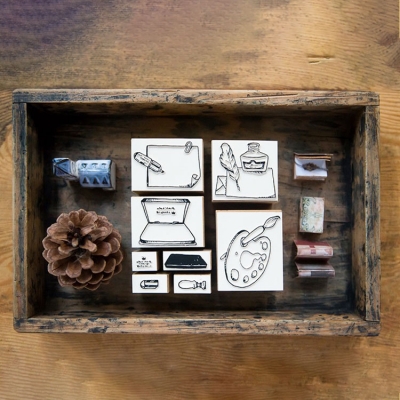 [OURS] Stationary No.1 DIY Stamp Set