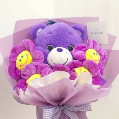 케어베어 인형 꽃다발