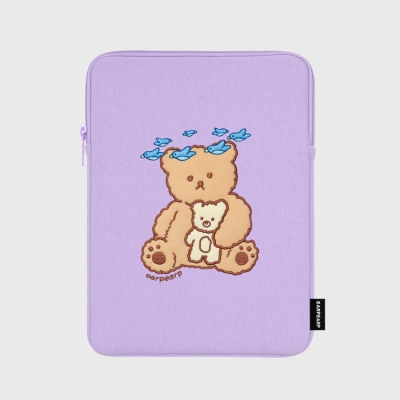 BLUE BIRD BEAR-PURPLE(아이패드 파우치)