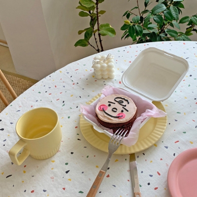 테라조 테이블클로스 - 화이트