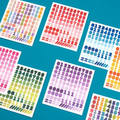 마이컬러 알파벳&넘버 스티커 팩