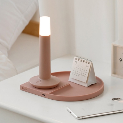 [텐텐단독] 유/무선충전 조명 라이트하우스 핑크에디션