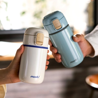 [MOSH] 모슈 라떼 원터치 텀블러 450ml 화이트