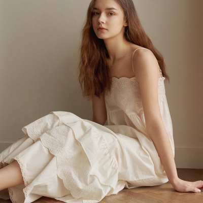 오가든 나시 원피스 크림