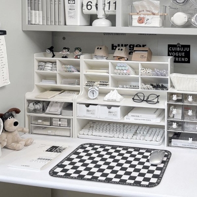 다용도 화이트 책상 선반 수납함 정리함 2size