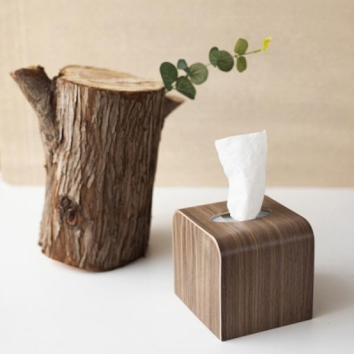 [banana] (로고각인가능)바나나 나무 미니 사각티슈케이스 2컬러