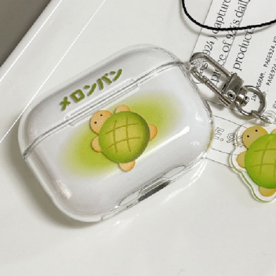 메론빵 유광 에어팟 프로 버즈 라이브 이어폰 하드 케이스