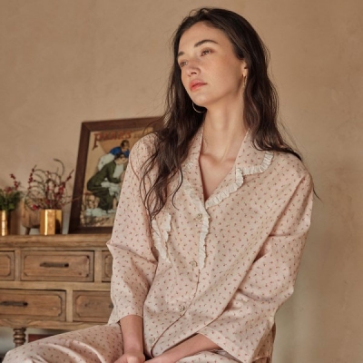 꽃을든소녀 7부 여성페어 베이지 (60수)