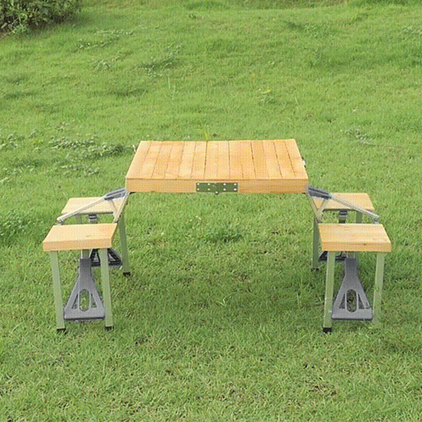 의자까지 일체형 폴딩 캠핑 테이블