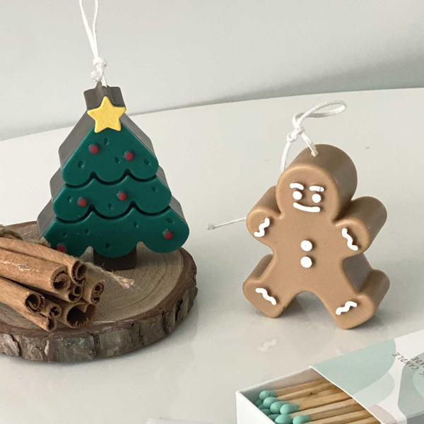 크리스마스 트리 +쿠키맨 캔들 세트