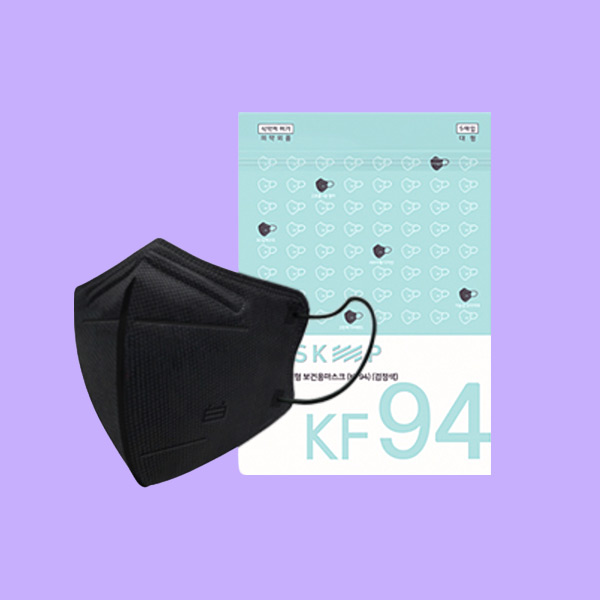 베스킵 올국산 KF94 블랙 새부리형 마스크 60매 (5매입X12개)