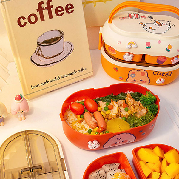 귀여운 일본식 유치원 소풍 도시락통 피크닉 런치박스