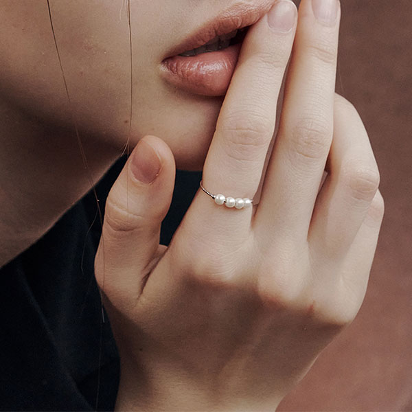 [set] dazzle pearl ring