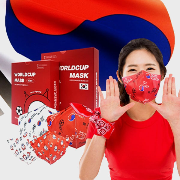 힘내라 대한민국 월드컵 패션마스크 대형,소형 (빨간색5매+흰색5매