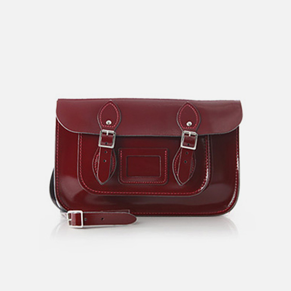 12.5inch Patent Oxblood Red