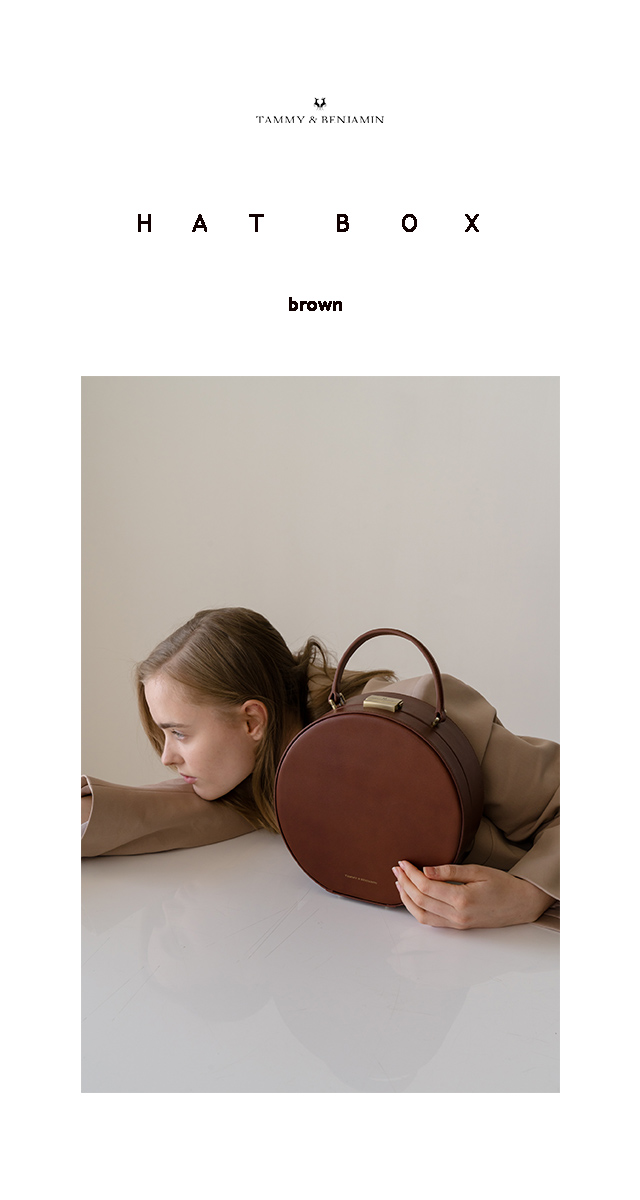 10x10: [Tammy & Benjamin]hat box bag brown/라운드 백 브라운