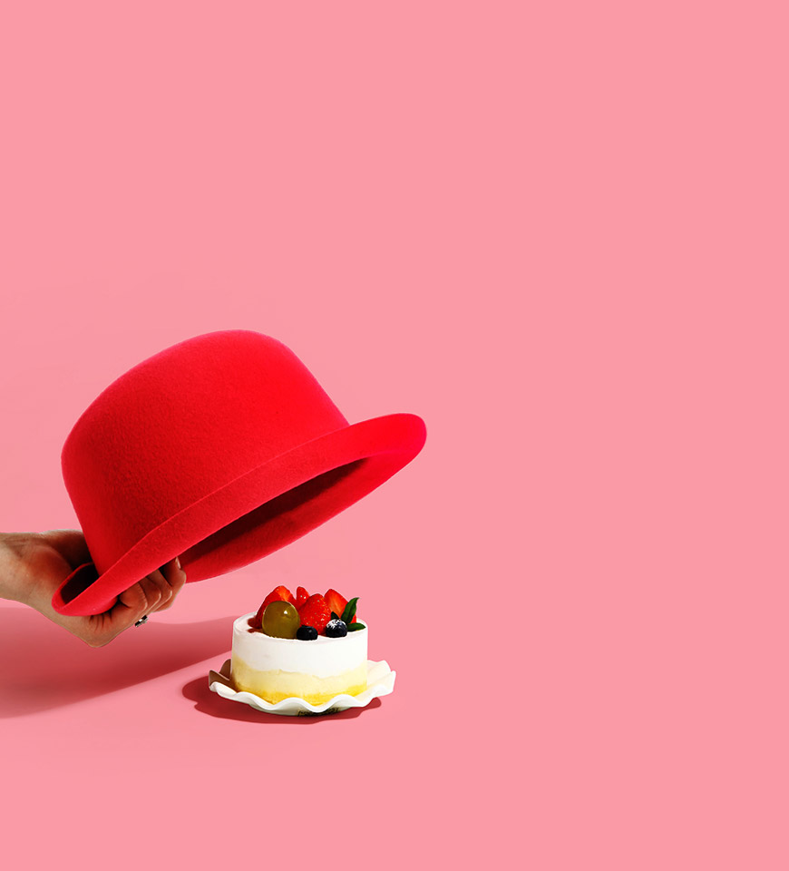Macaron hat Hot Pink