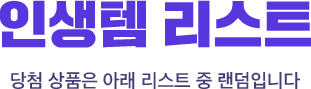 인생템 리스트