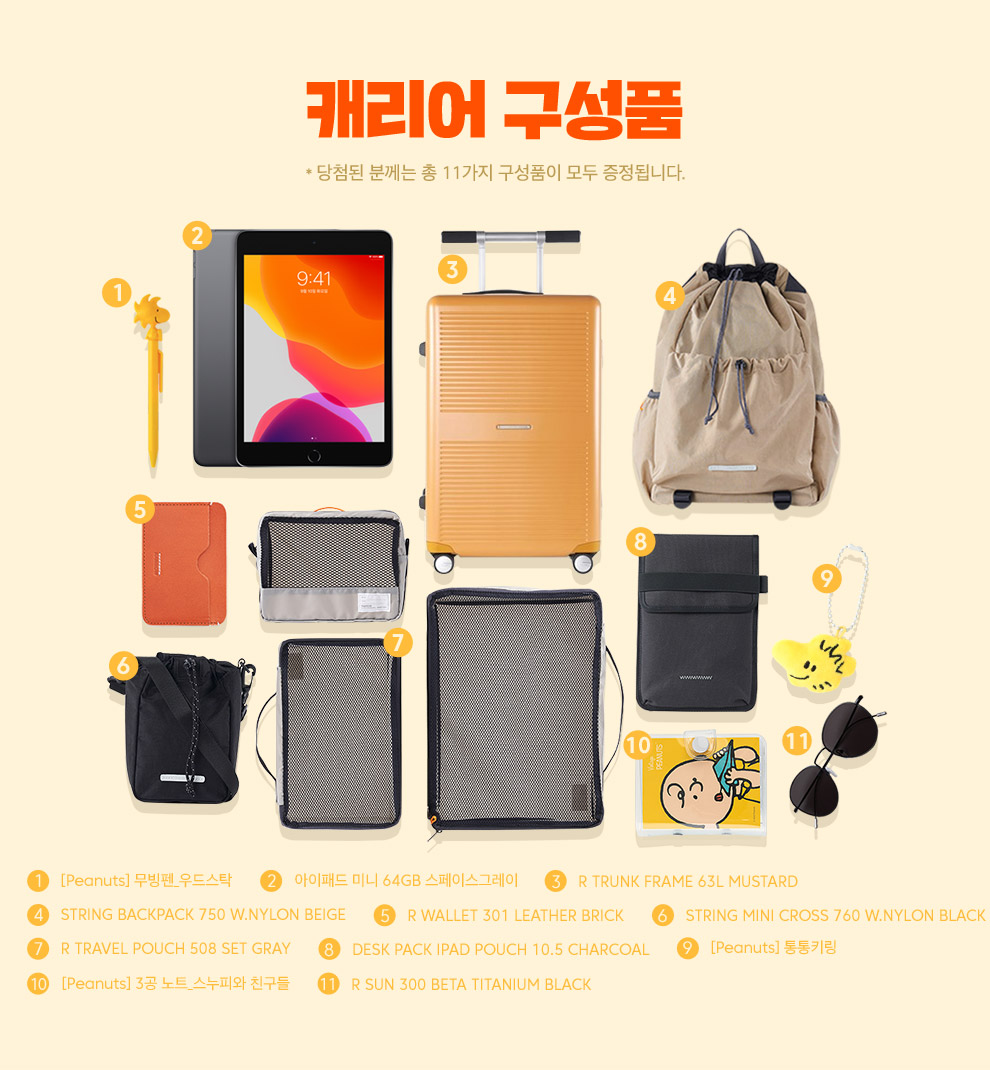 캐리어 구성품