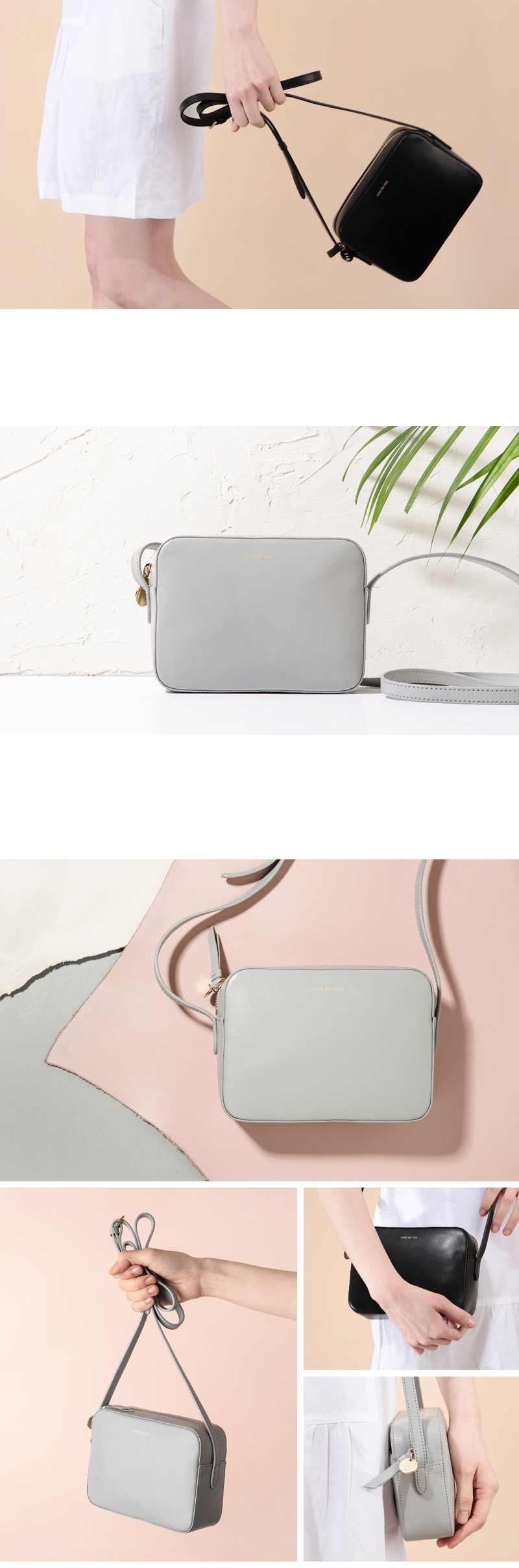 [HIDE ON YOU] Mini Square Bag - Black 상세 이미지 3