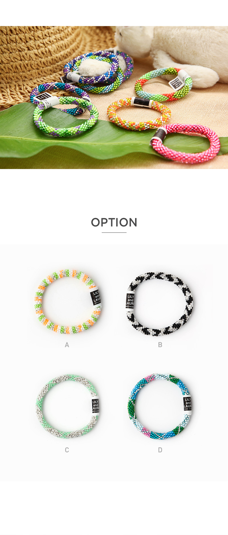 LILY AND LAURA BRACELETS (GREEN) 상세 이미지 2