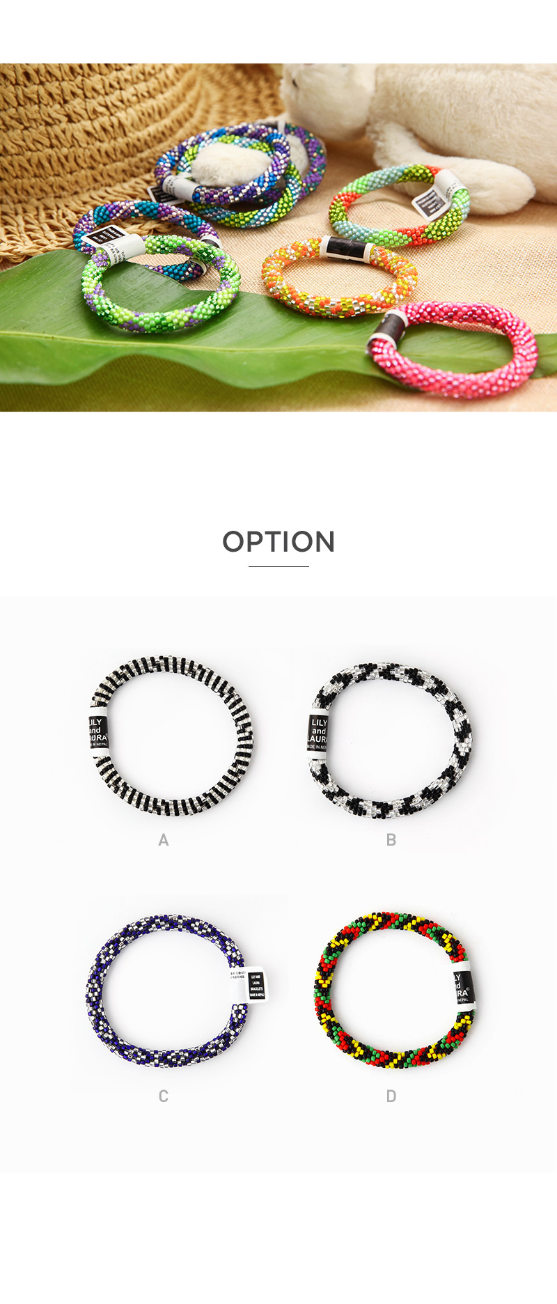 LILY AND LAURA BRACELETS (DARK) 상세 이미지 2