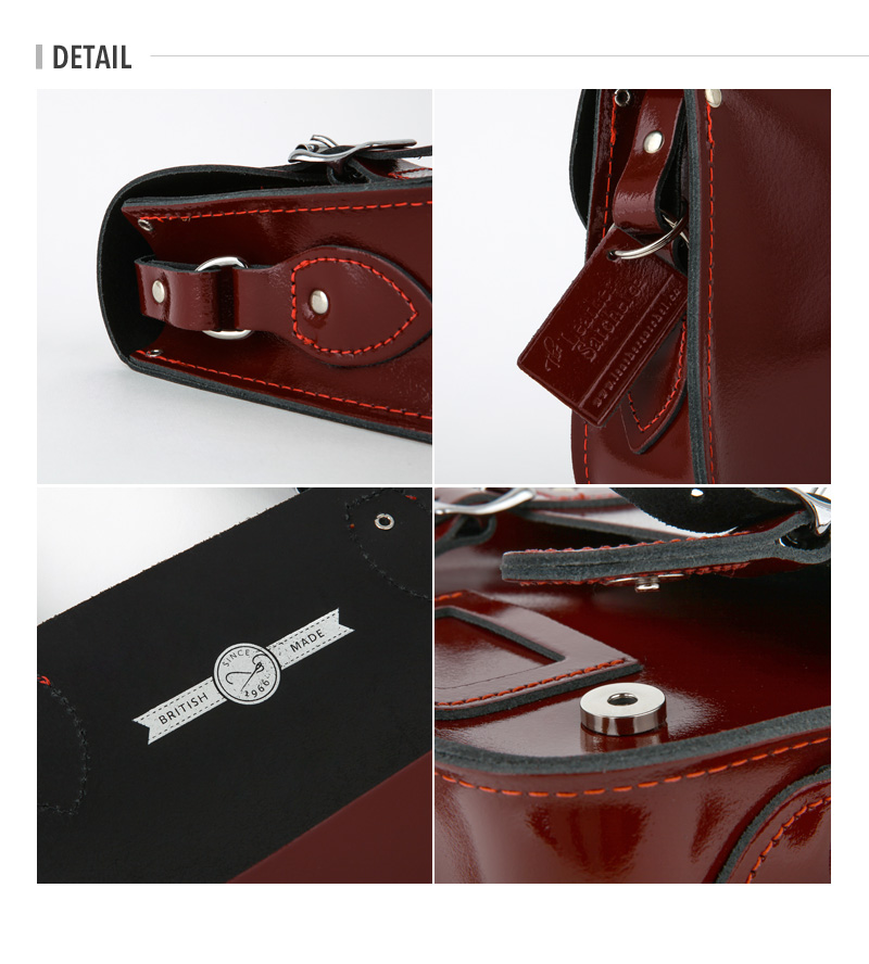 Patent Oxblood Red Mini Festival Satchel 상세 이미지 2