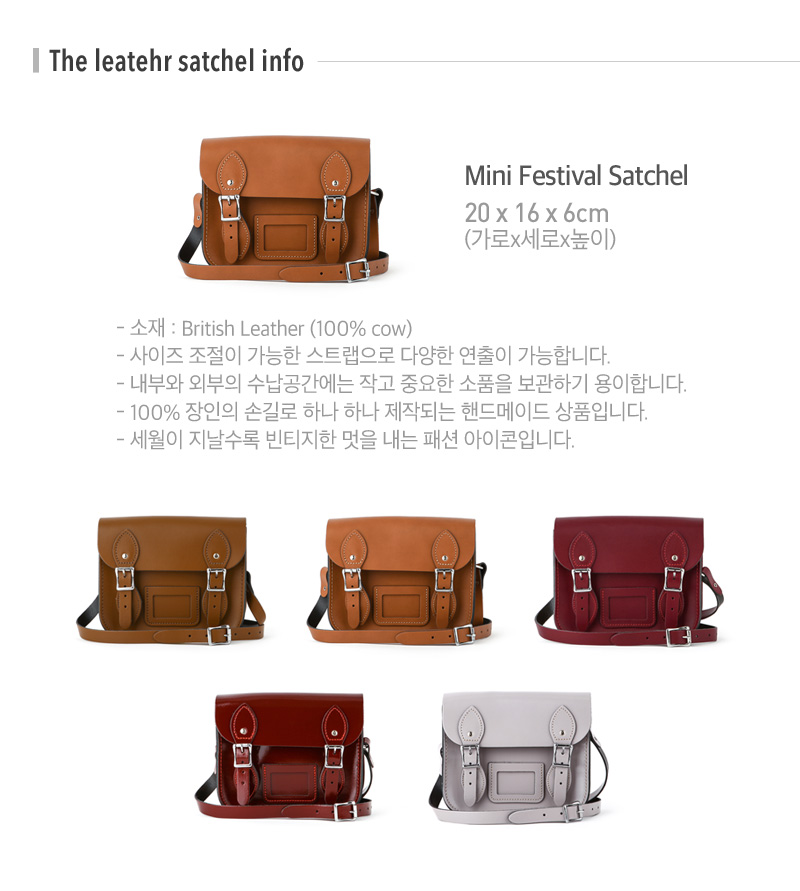 Patent Oxblood Red Mini Festival Satchel 상세 이미지 3